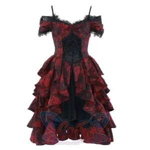 Gothic Off Shoulder Wave Dress Summer S22012