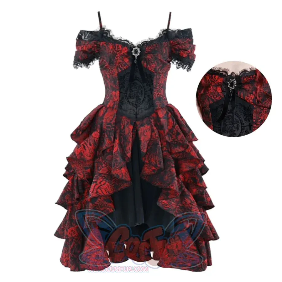 Gothic Off Shoulder Wave Dress Summer S22012