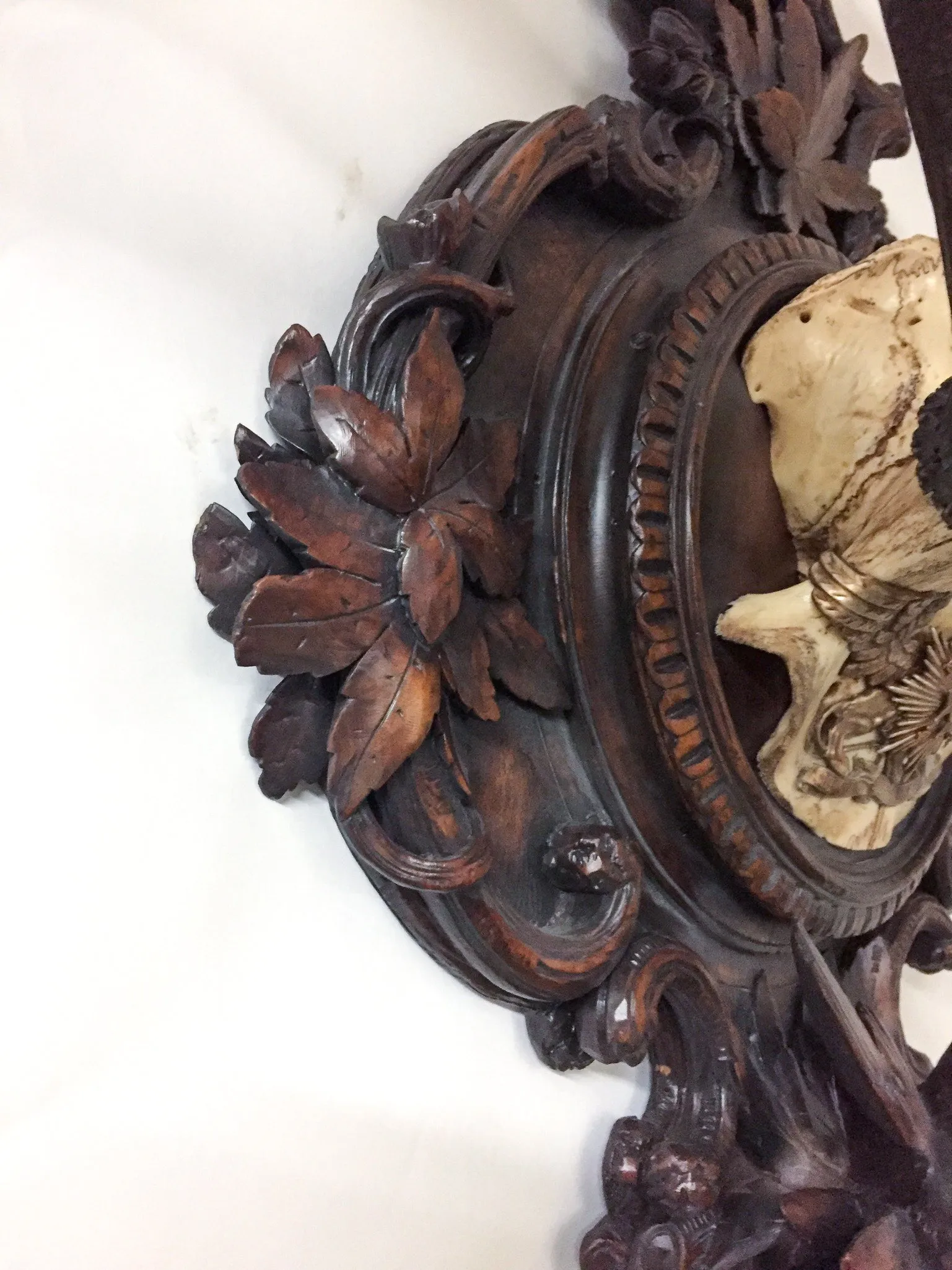 Grand Dukes of Baden Red Stag Trophy on Hand Carved Black Forest Plaque