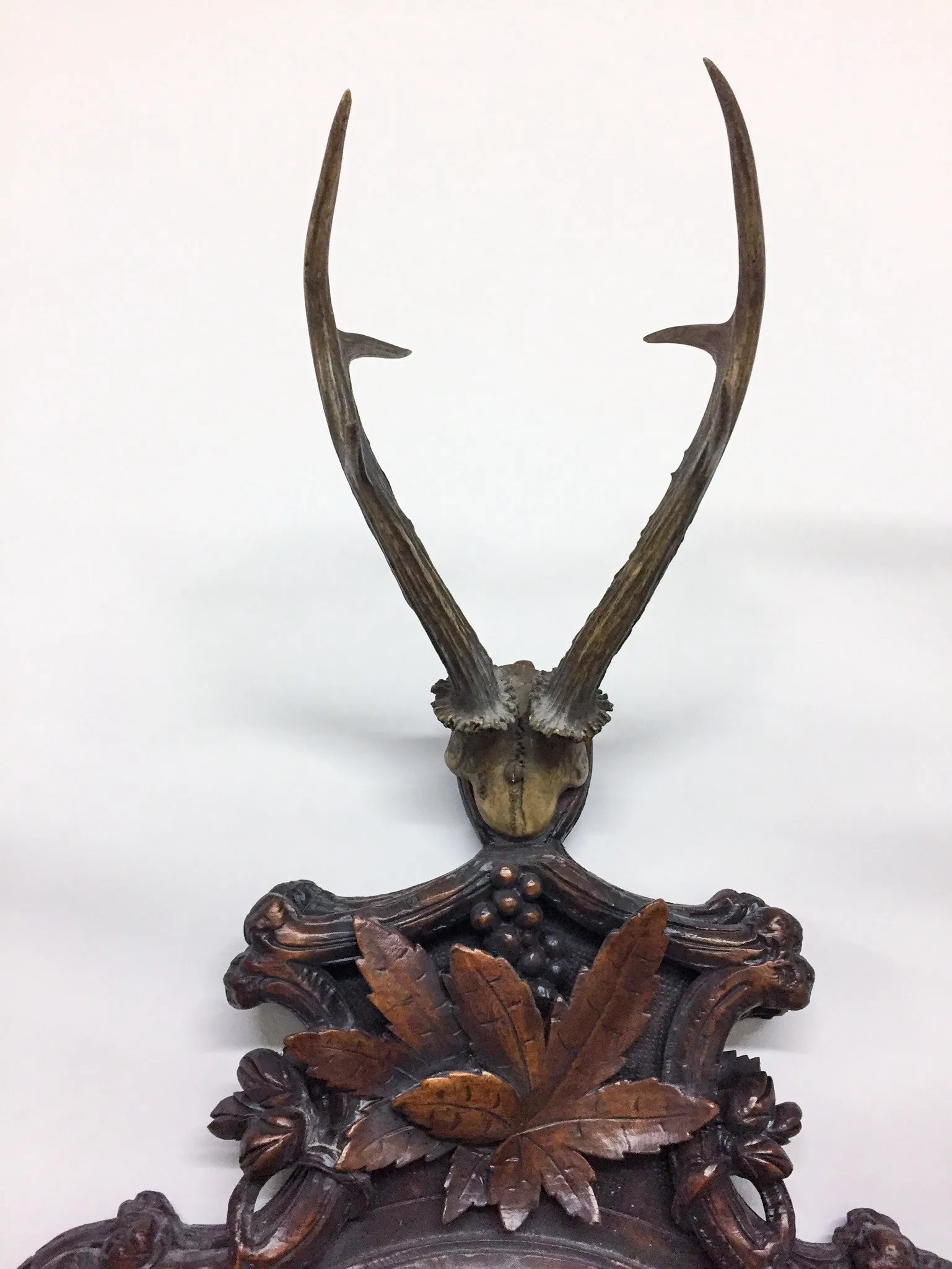 Grand Dukes of Baden Red Stag Trophy on Hand Carved Black Forest Plaque