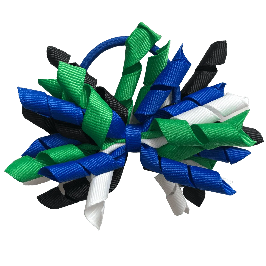 Green & Royal Blue & Black & White Hair Accessories