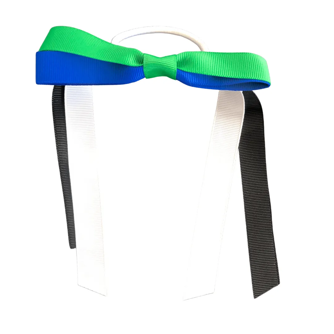 Green & Royal Blue & Black & White Hair Accessories