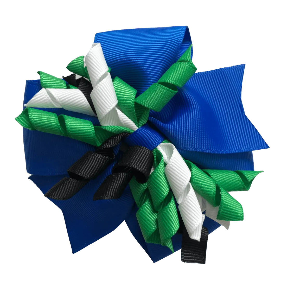 Green & Royal Blue & Black & White Hair Accessories