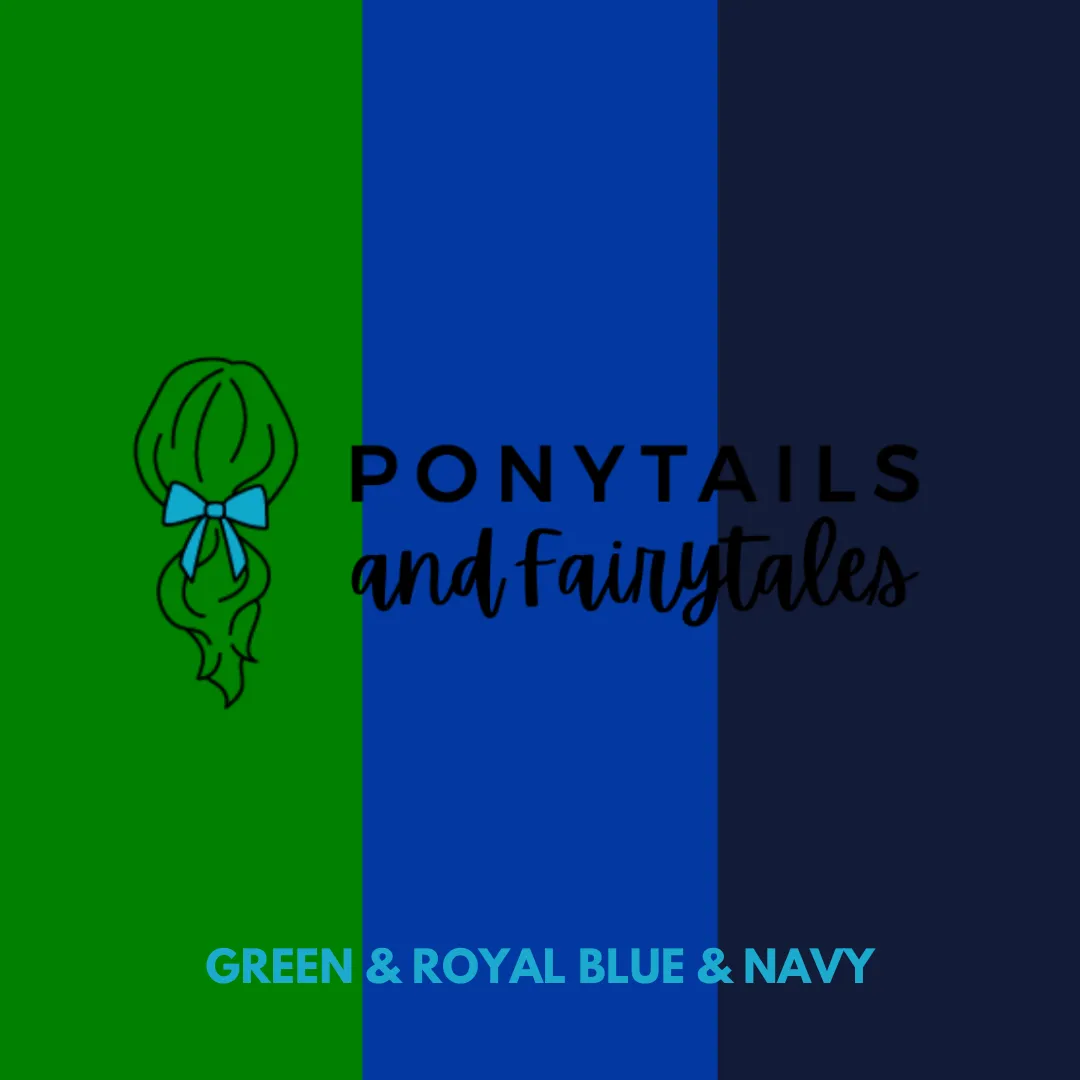 Green & Royal Blue & Navy Hair Accessories