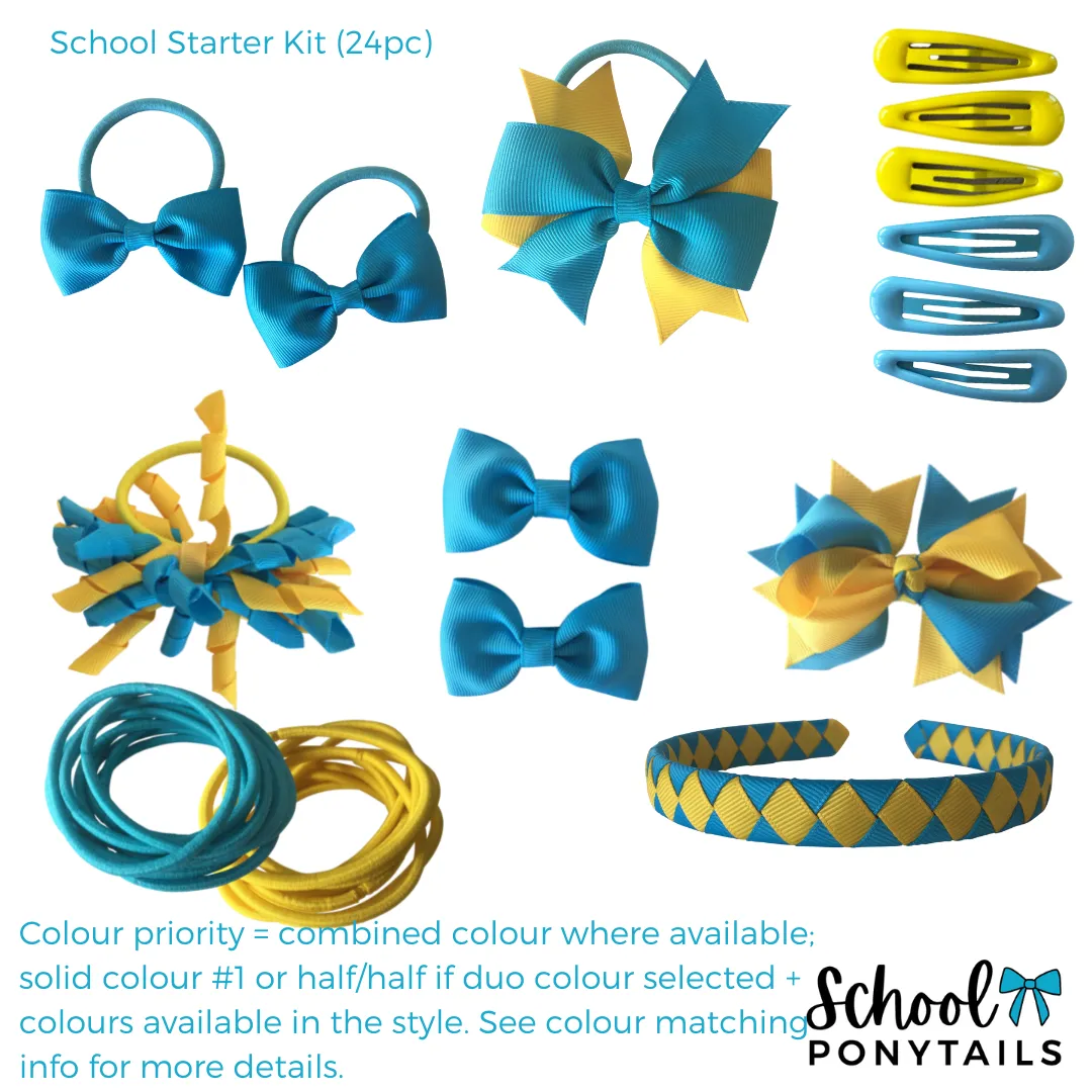Green & Royal Blue Hair Accessories