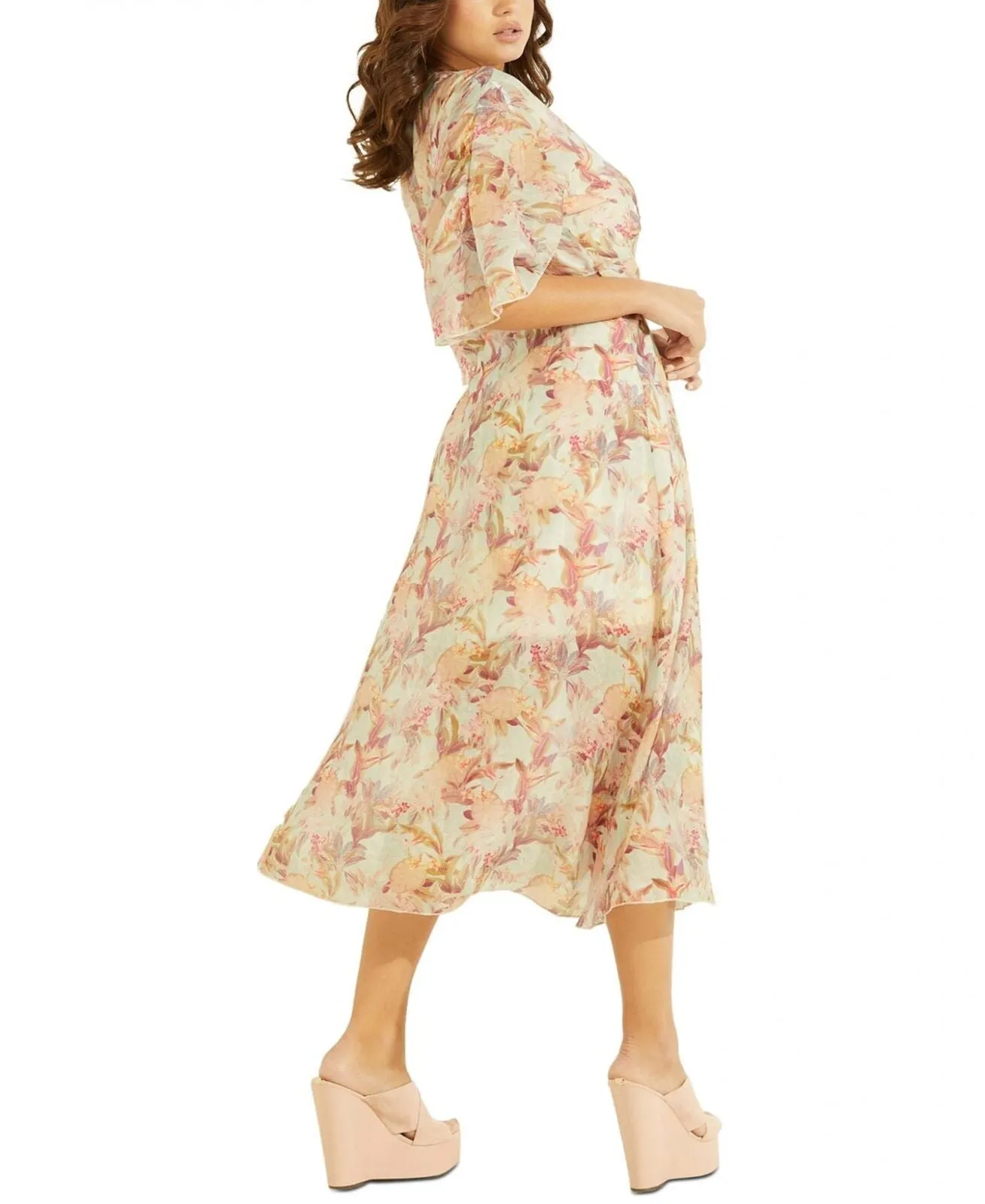 Guess Women's Damienne Printed Wrap Dress W2YK38WEPQ0