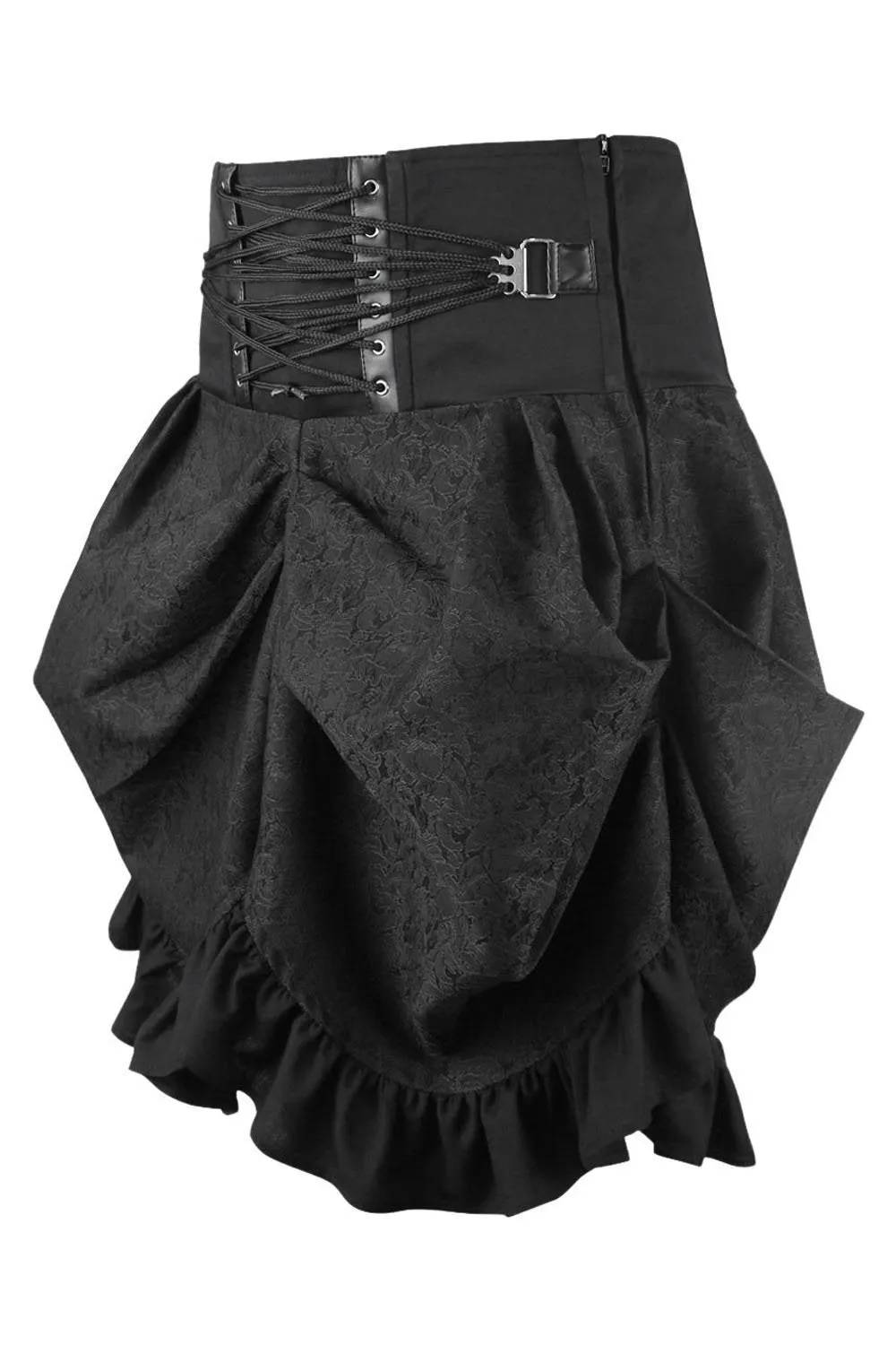 Gytha Custom Made Gothic Black Brocade Skirt