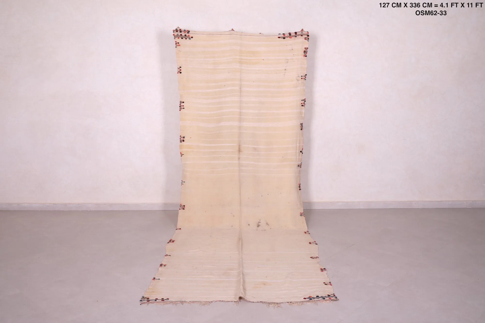 Handwoven Kilim Rug 4.1 FT X 11 FT – Boho Chic Runner