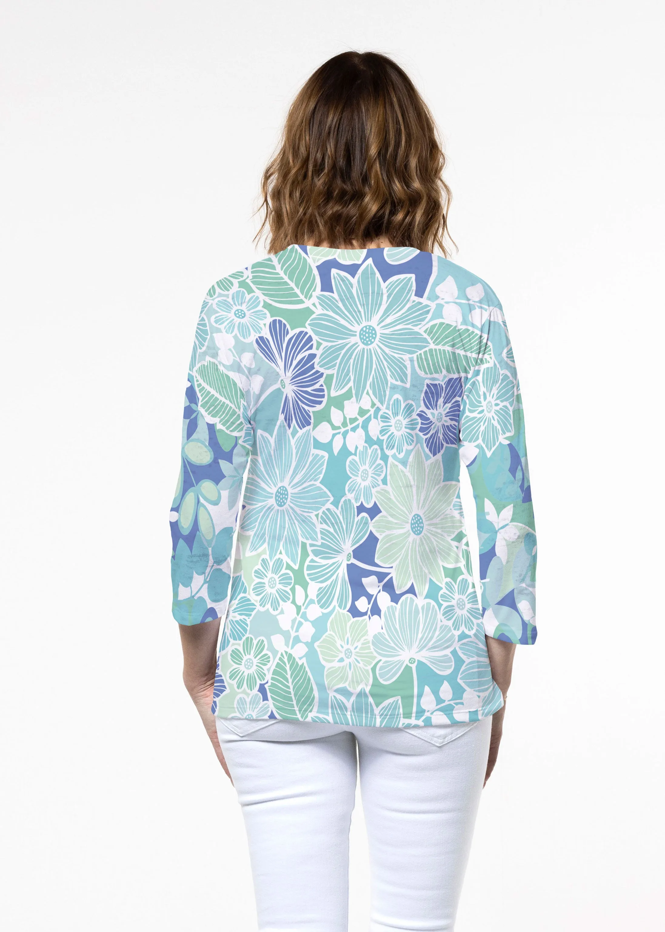 Hawaii Isles (13609) ~ Signature 3/4 Sleeve Crew Neck Top