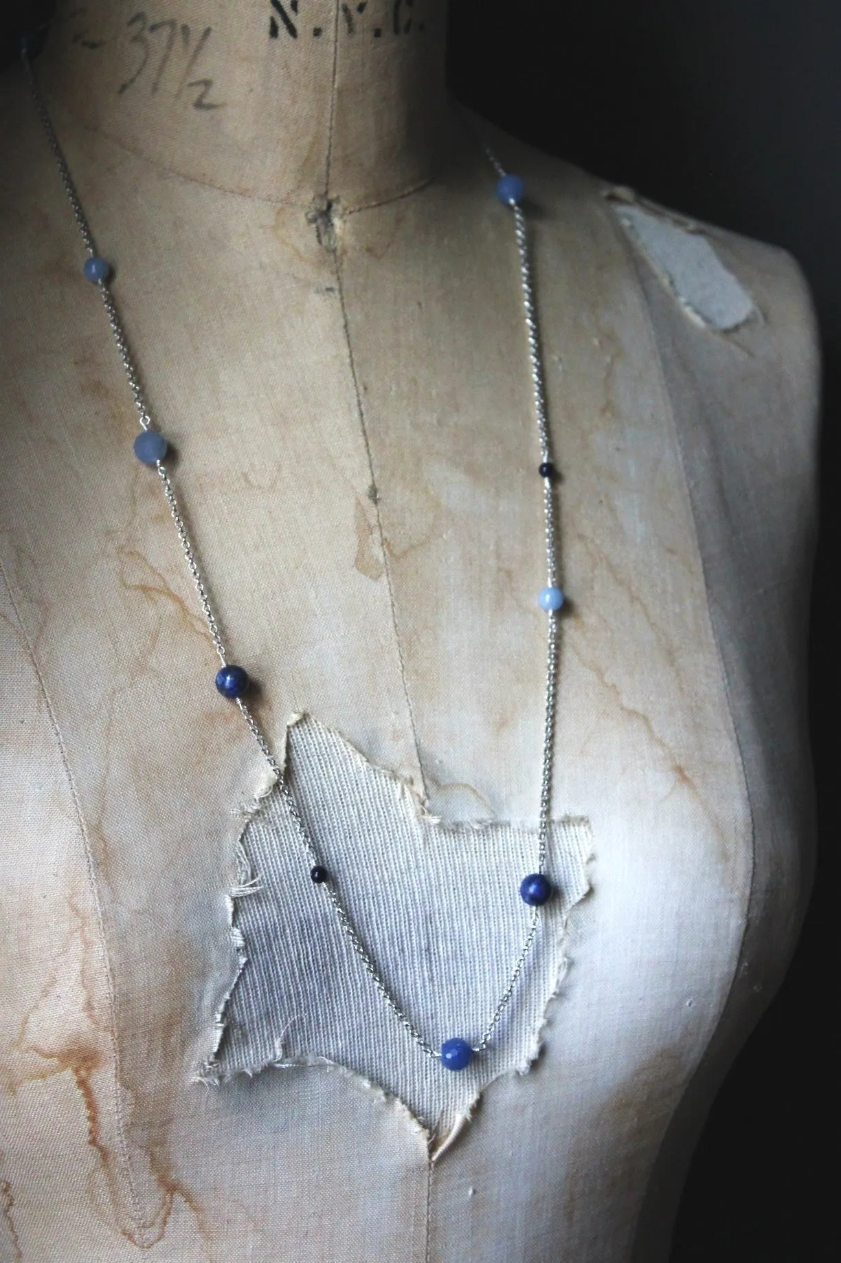 Hydra. Gemstone Station Necklace.