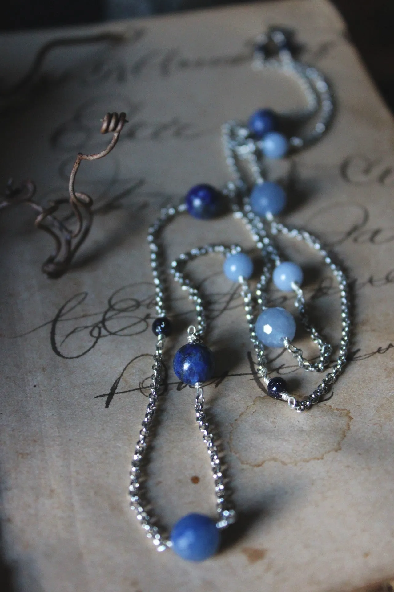 Hydra. Gemstone Station Necklace.