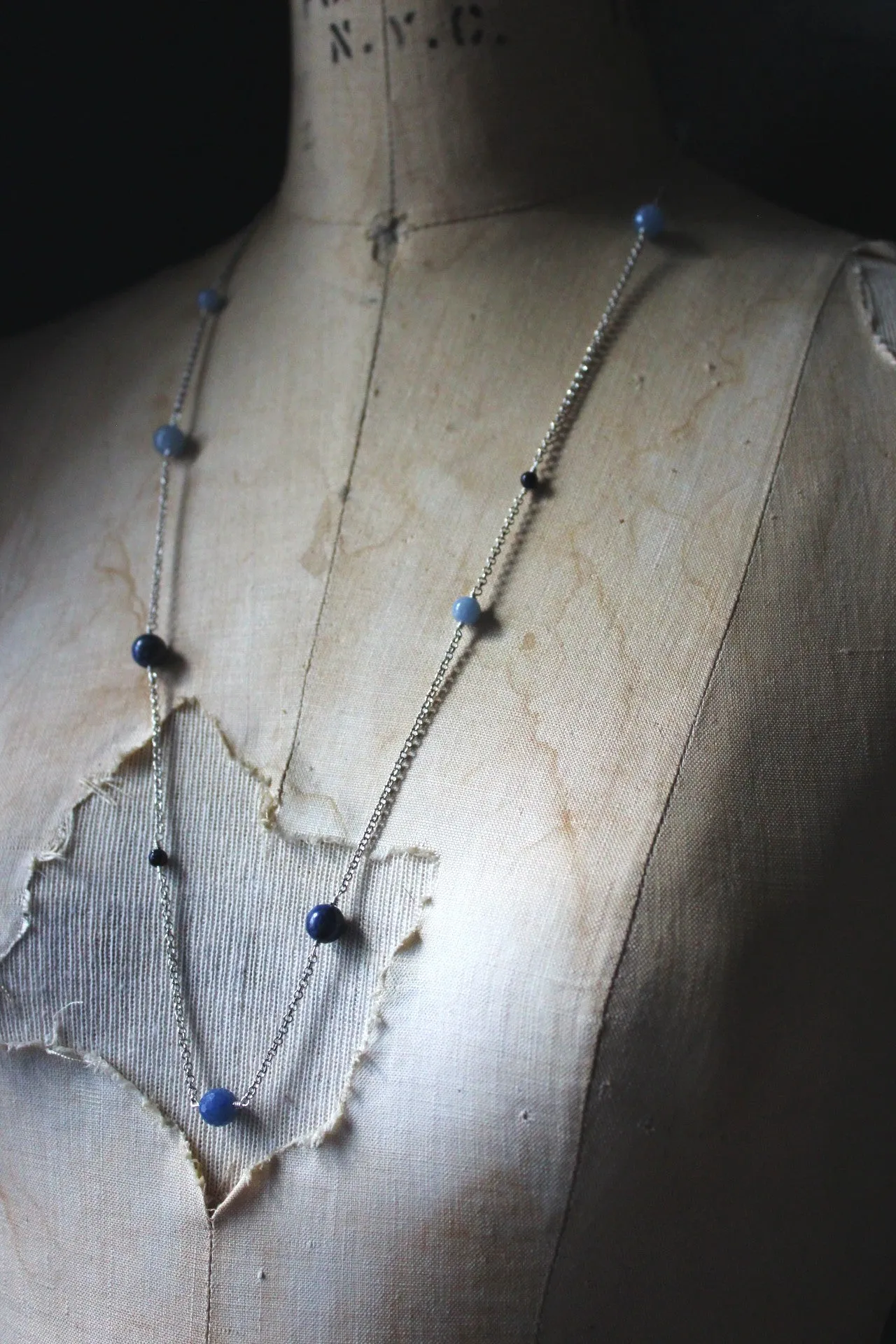 Hydra. Gemstone Station Necklace.