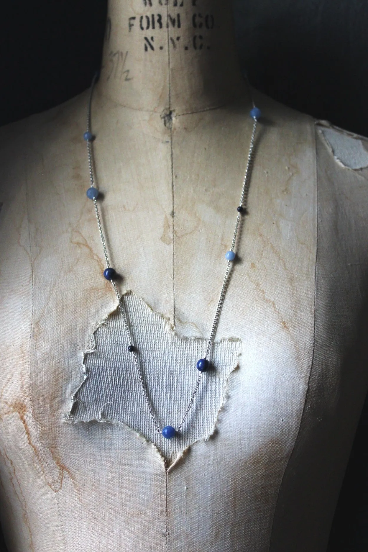 Hydra. Gemstone Station Necklace.