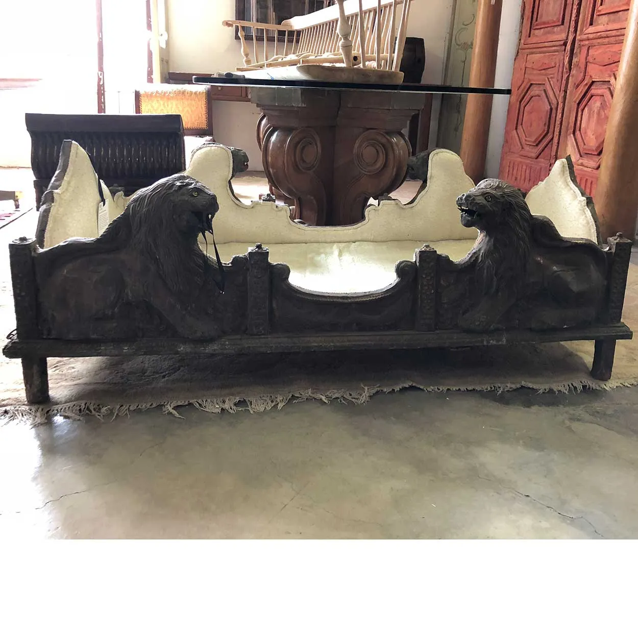 Indian Lucknow Repousse Copper Royal Howdah Elephant Seat