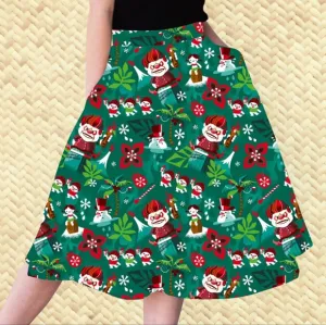 Jeff Granito Rum Miser tiki Hawaiian  Christmas holiday pinup circle skirt 4x n