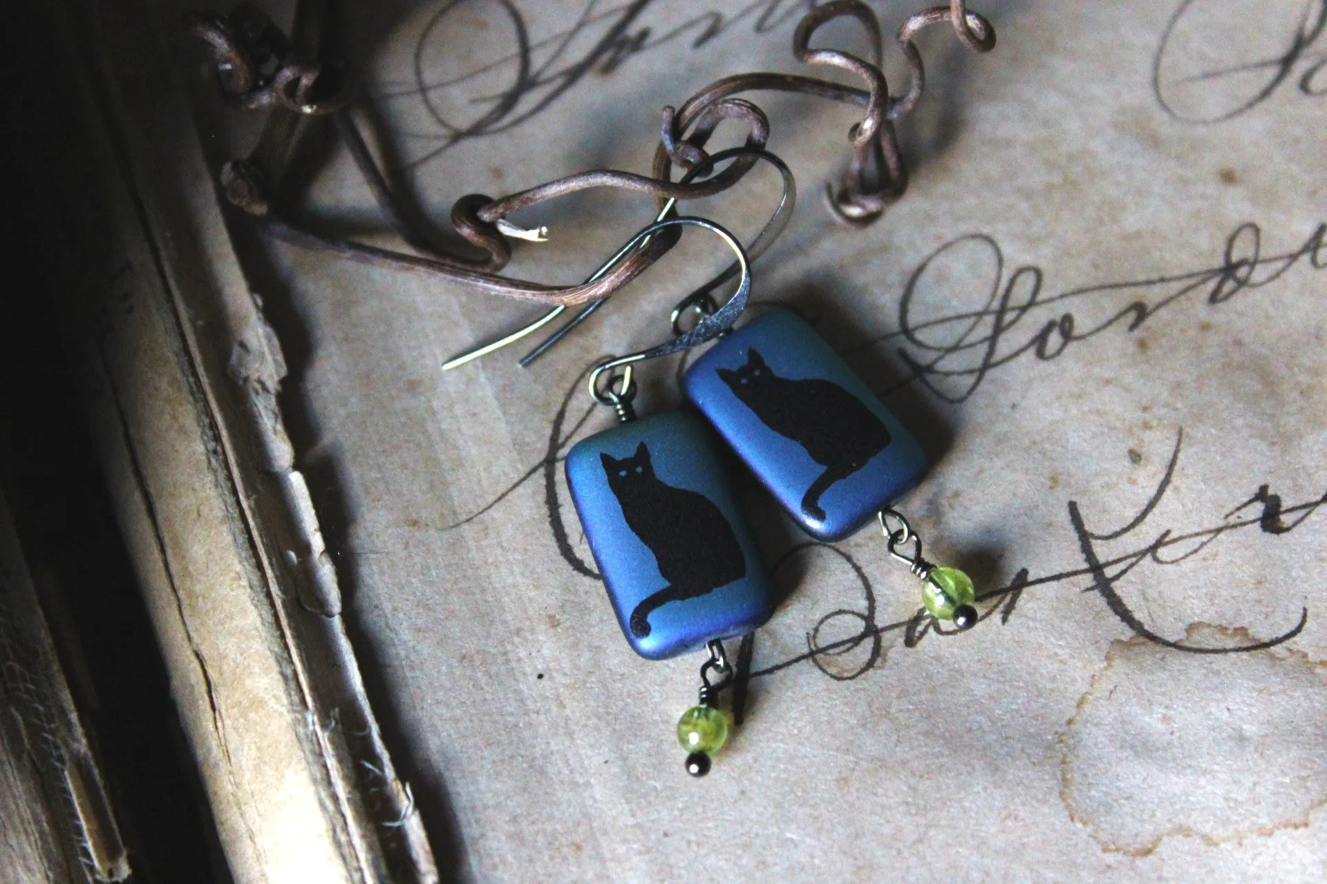 Jinx II. Artisan Glass Earrings.