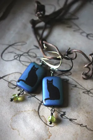Jinx II. Artisan Glass Earrings.