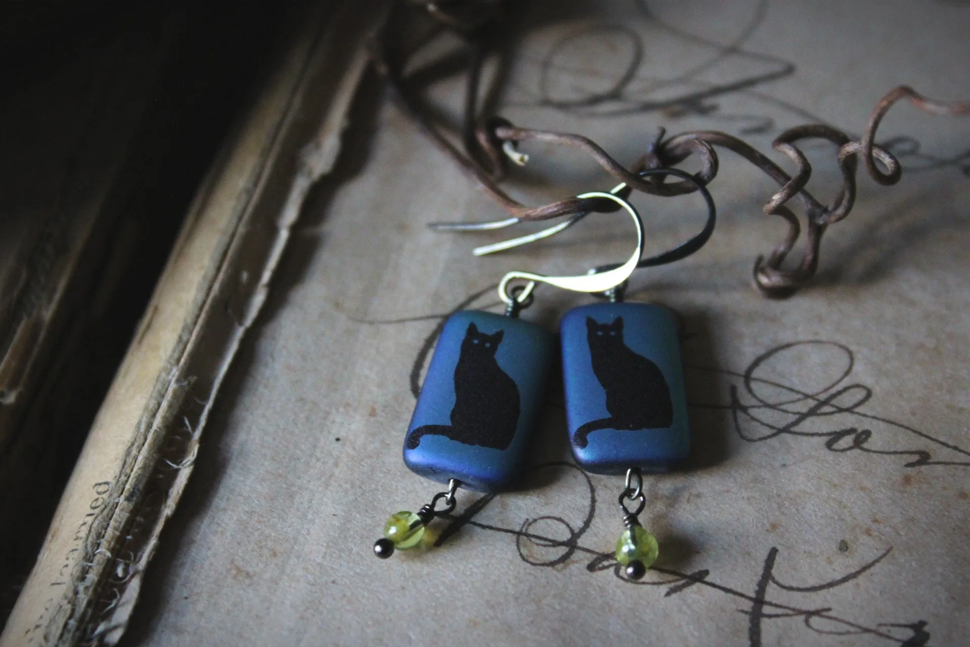Jinx II. Artisan Glass Earrings.
