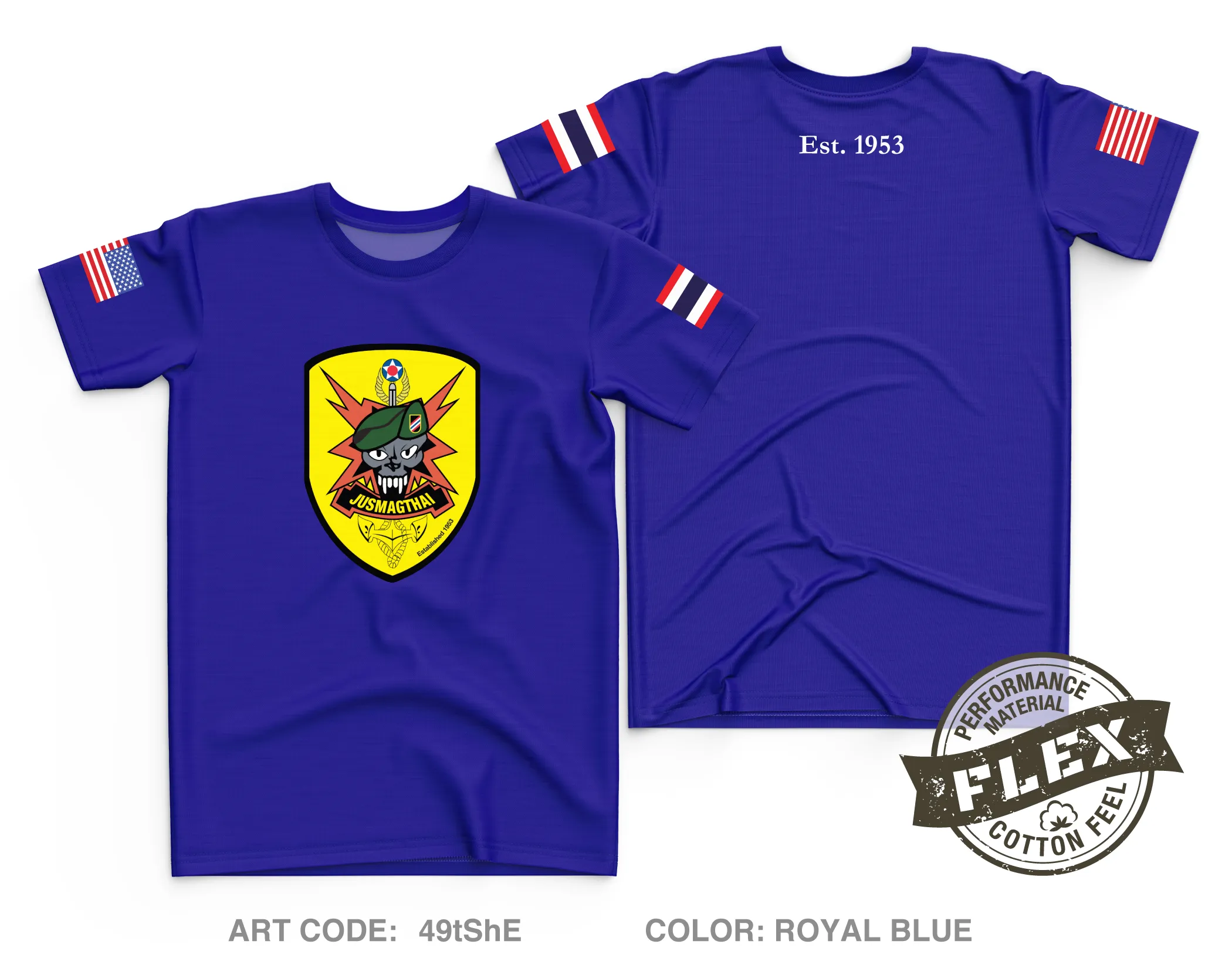 JUSMAGTHAI Core Men's SS Flex Performance Tee - 49tShE