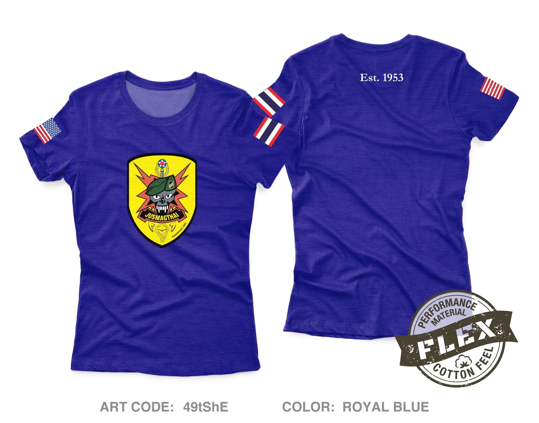 JUSMAGTHAI Women's SS Flex Performance Tee - 49tShE