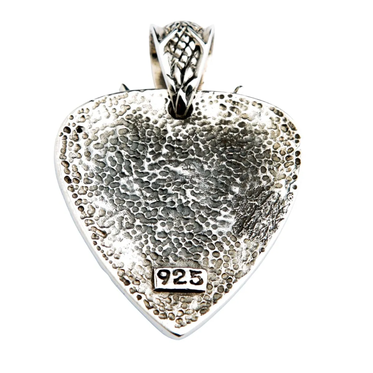 Knight Garnet Sterling Silver Dragon Pendant