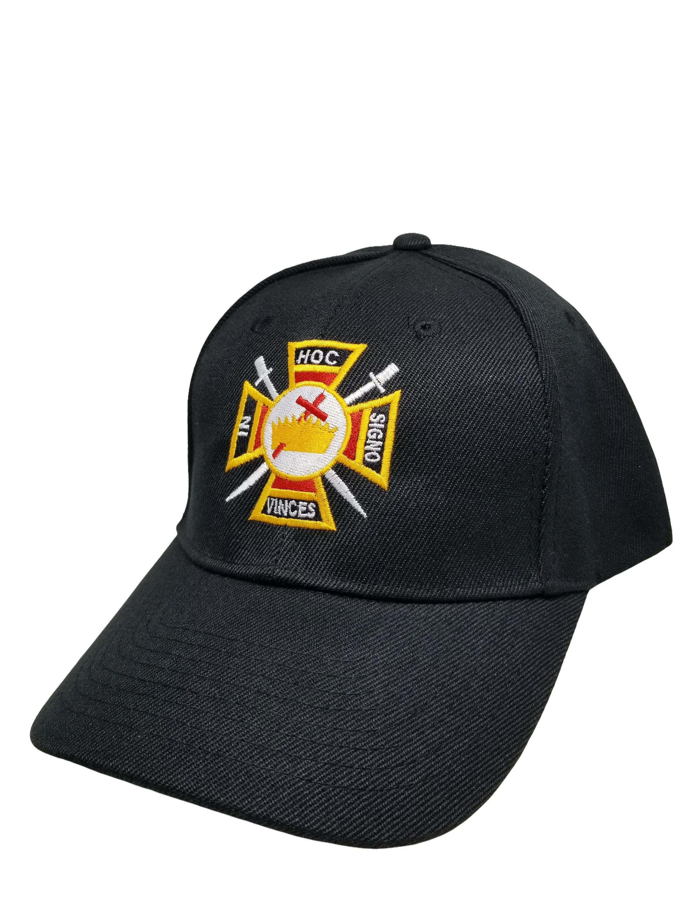 Knights Templar Mason Baseball Cap Freemason Adjustable Black Lodge Hat Mens
