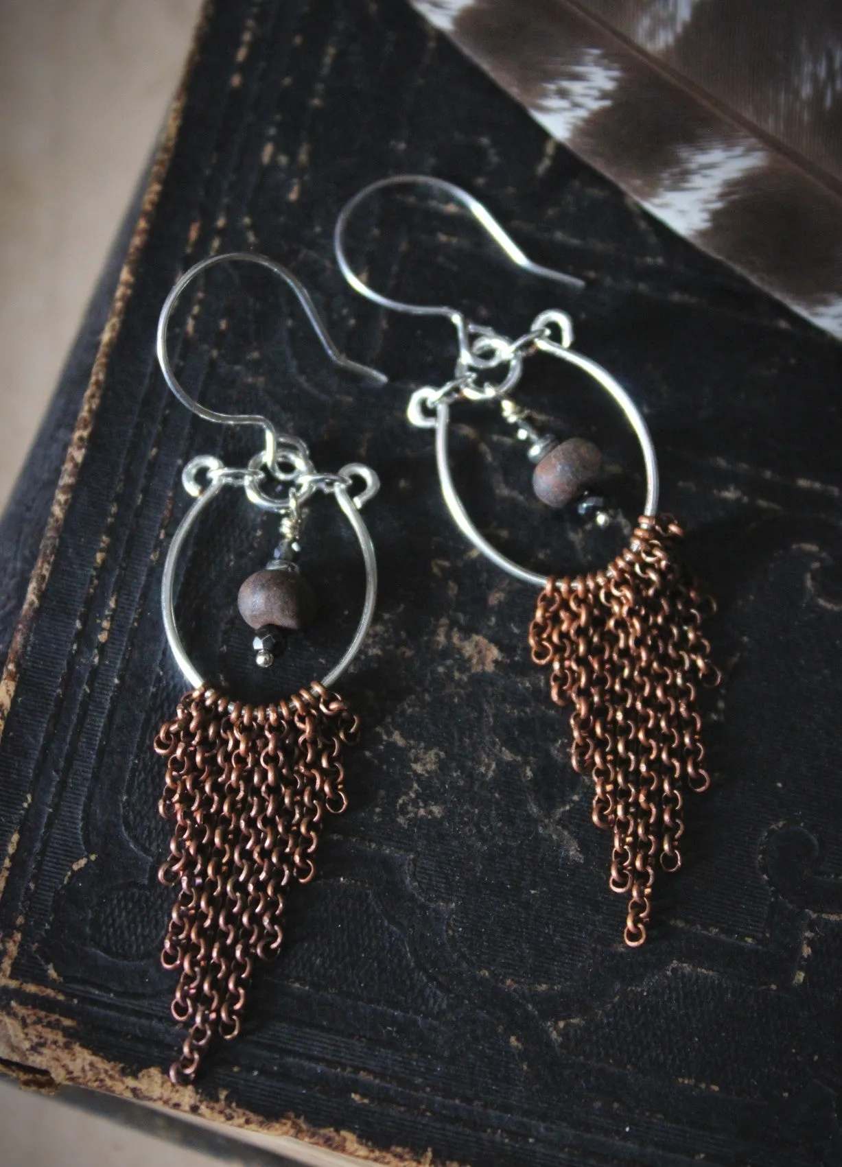 Lark | Bronzite. Gemstone Fringe Earrings.