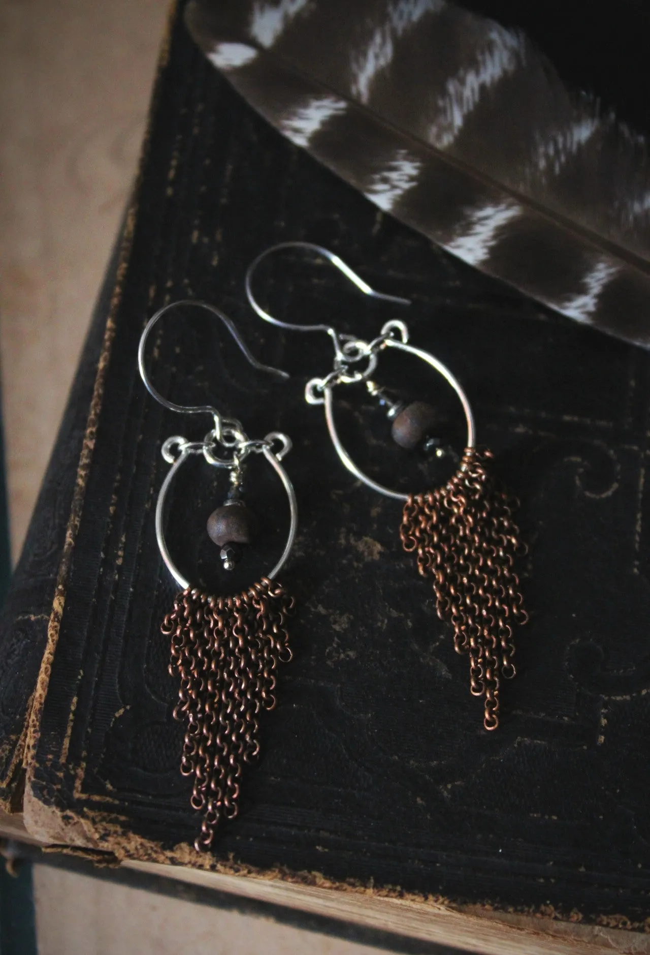 Lark | Bronzite. Gemstone Fringe Earrings.