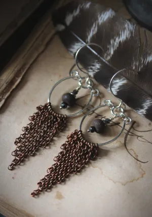 Lark | Bronzite. Gemstone Fringe Earrings.