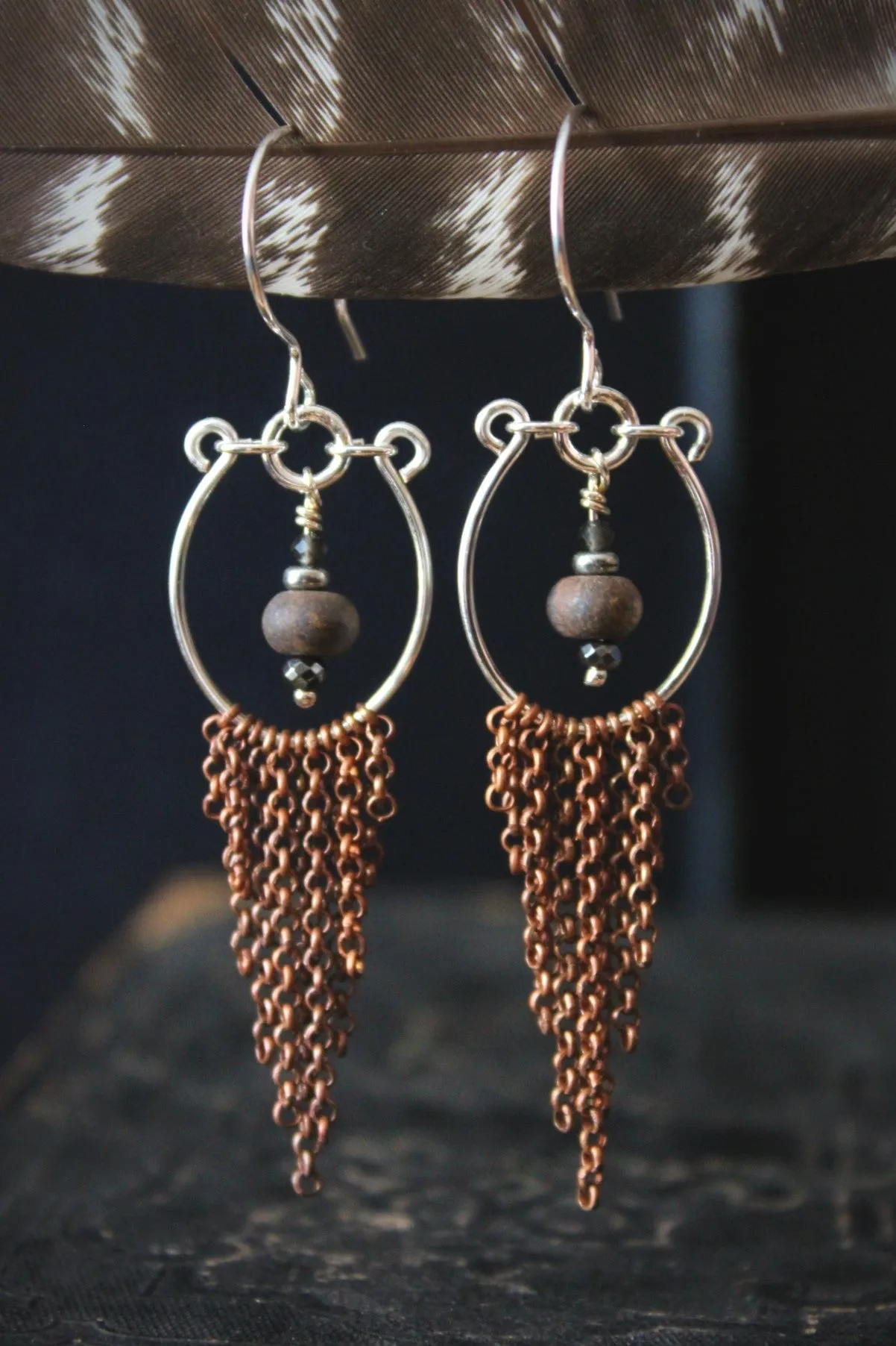Lark | Bronzite. Gemstone Fringe Earrings.
