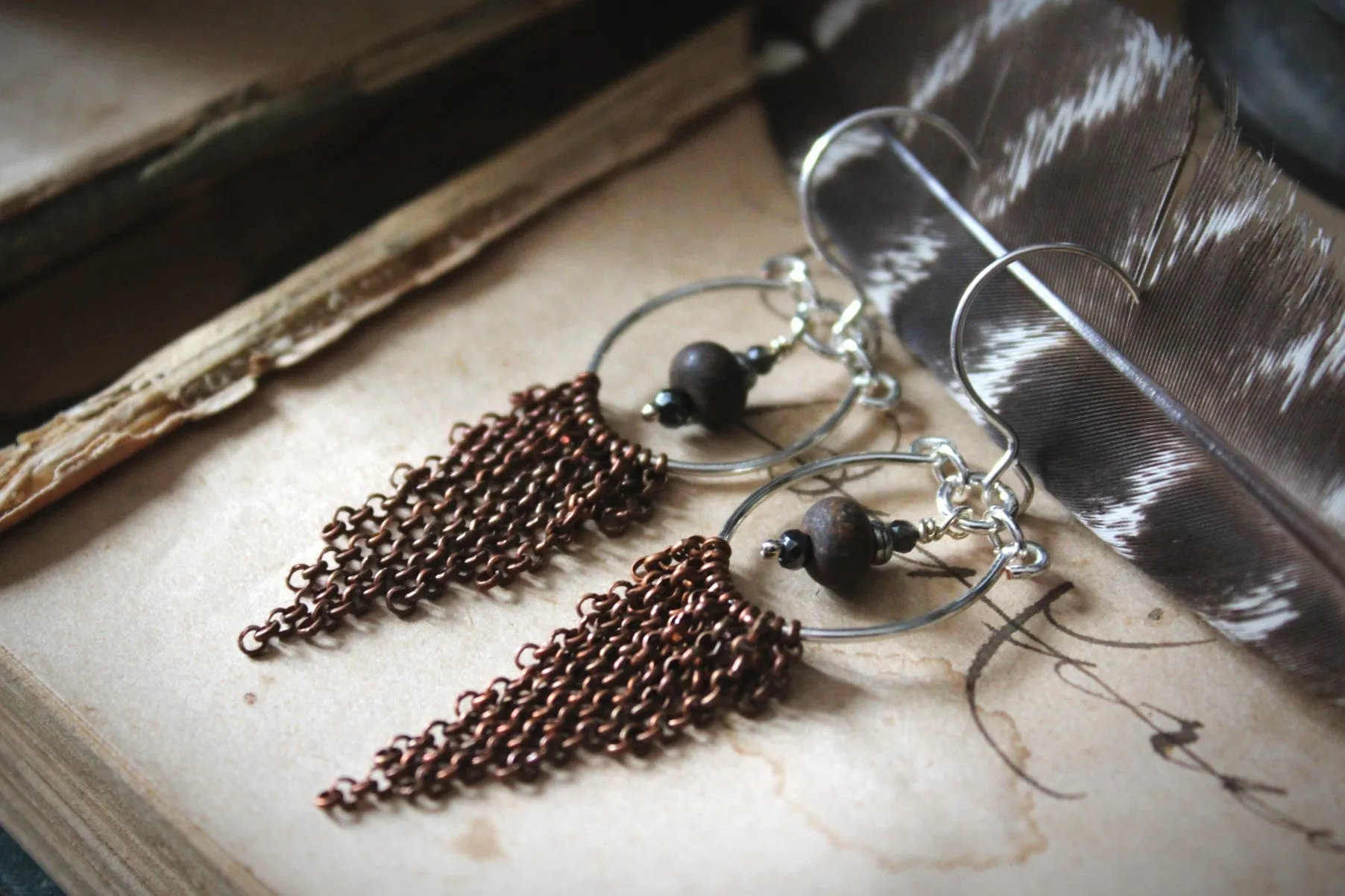 Lark | Bronzite. Gemstone Fringe Earrings.