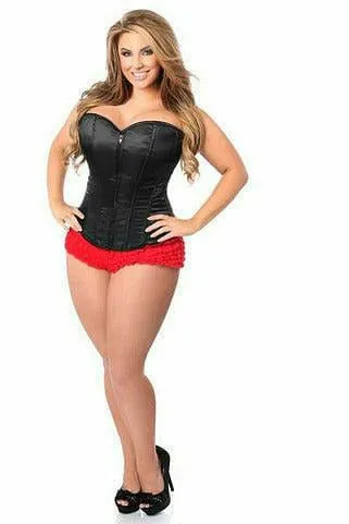 Lavish Black Sweetheart Front Zipper Corset