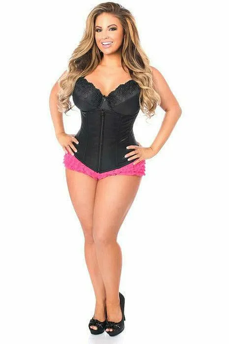 Lavish Black Underbust Zipper Corset