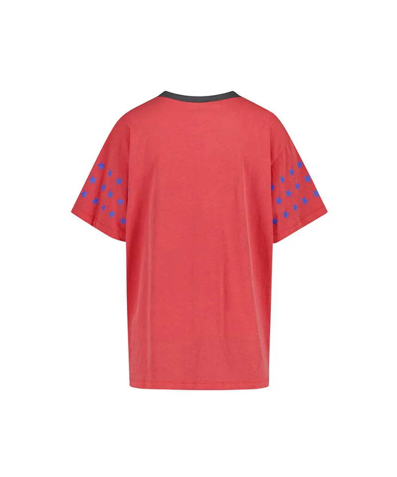 LE SONNET 72 Stars T-shirts - Red