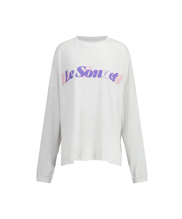 LE SONNET Basic Logo T - White