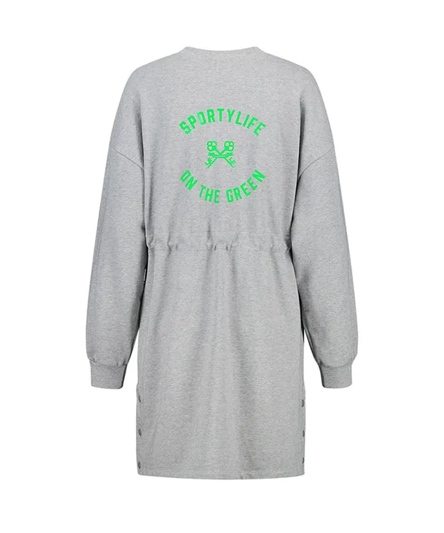 LE SONNET  Easy Fit Sweat Dress- Grey
