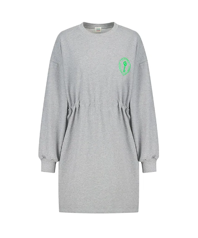 LE SONNET  Easy Fit Sweat Dress- Grey