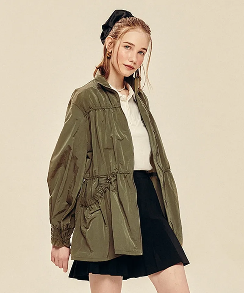 LE SONNET Romantic Windbreaker - Khaki