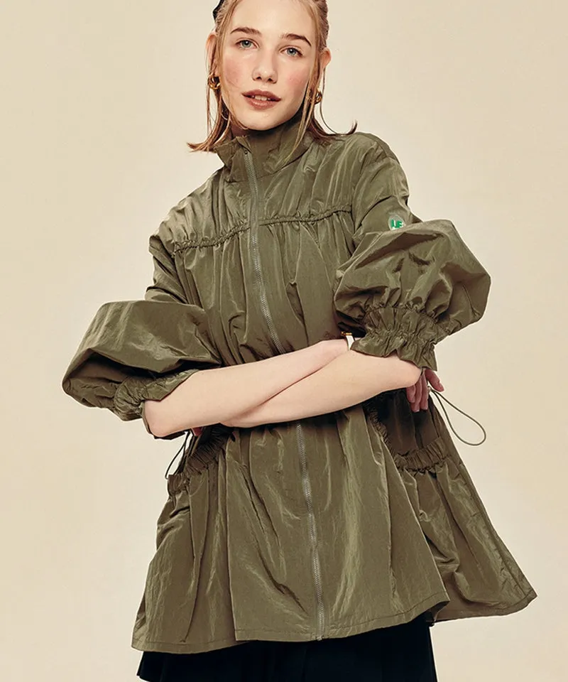 LE SONNET Romantic Windbreaker - Khaki