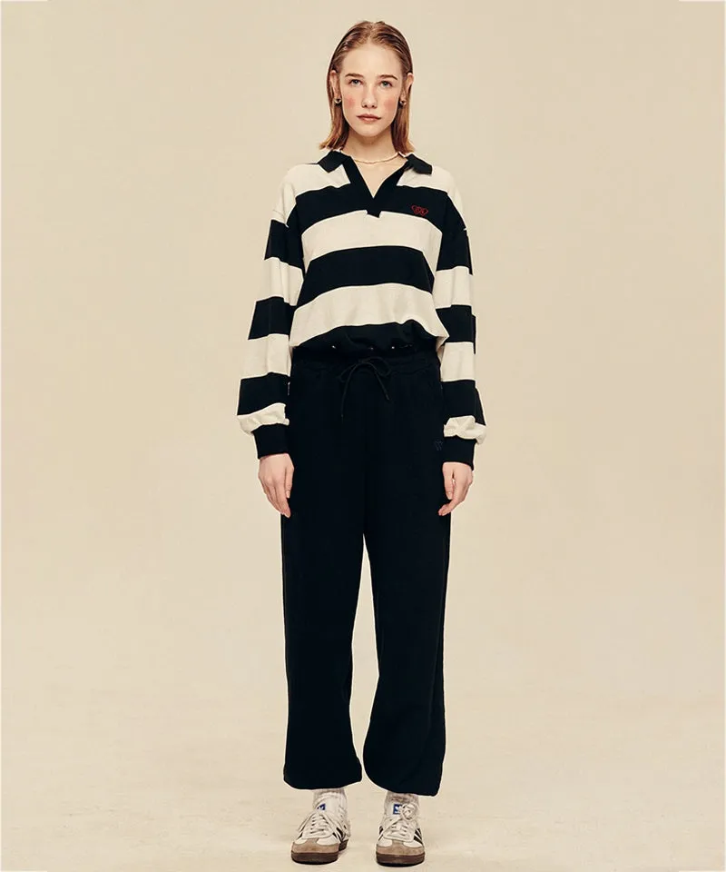 LE SONNET Two Hearts Sweatpants - Black