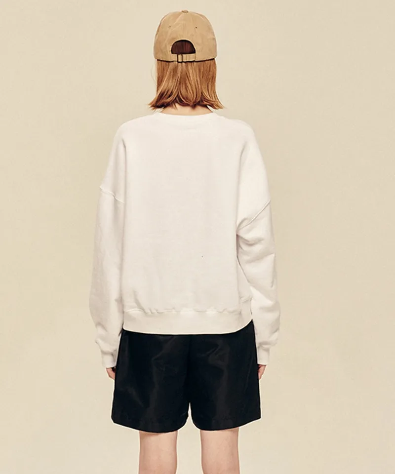 LE SONNET Two Hearts Sweatshirt - White