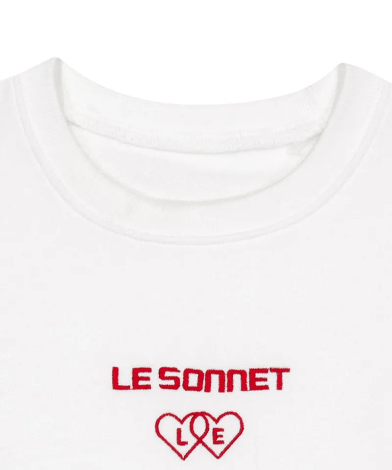 LE SONNET Two Hearts Sweatshirt - White