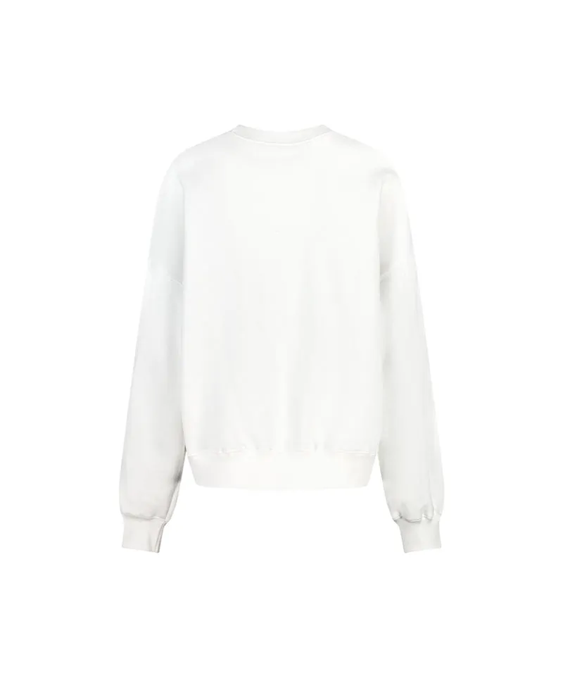 LE SONNET Two Hearts Sweatshirt - White