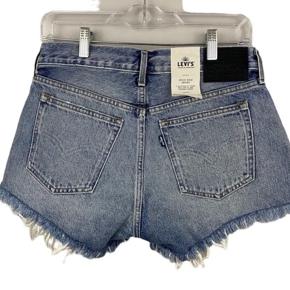 Levi's MADE &amp; CRAFTED Embroidered High Rise WesternFray Cheeky High Shorts