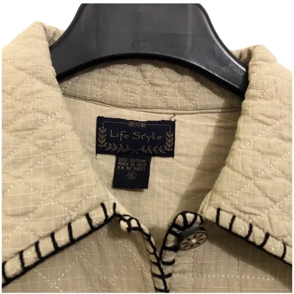 Lifestyle Zebra and Giraffe Appliqué Jacket Womens Size XL