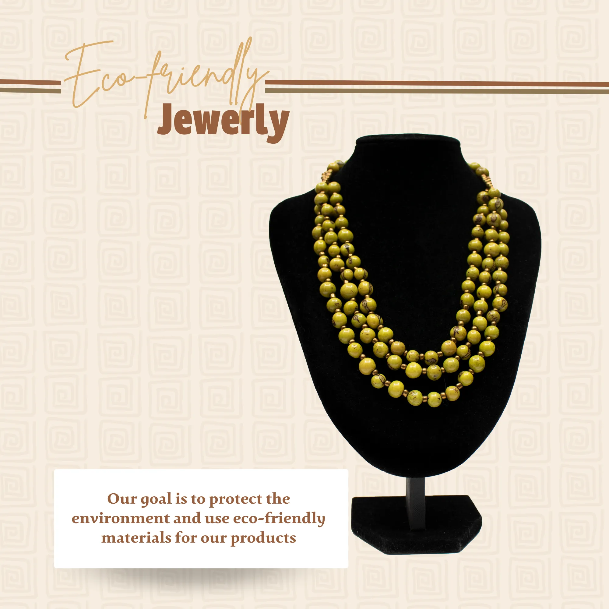 Lime Green Acai Bead Necklace