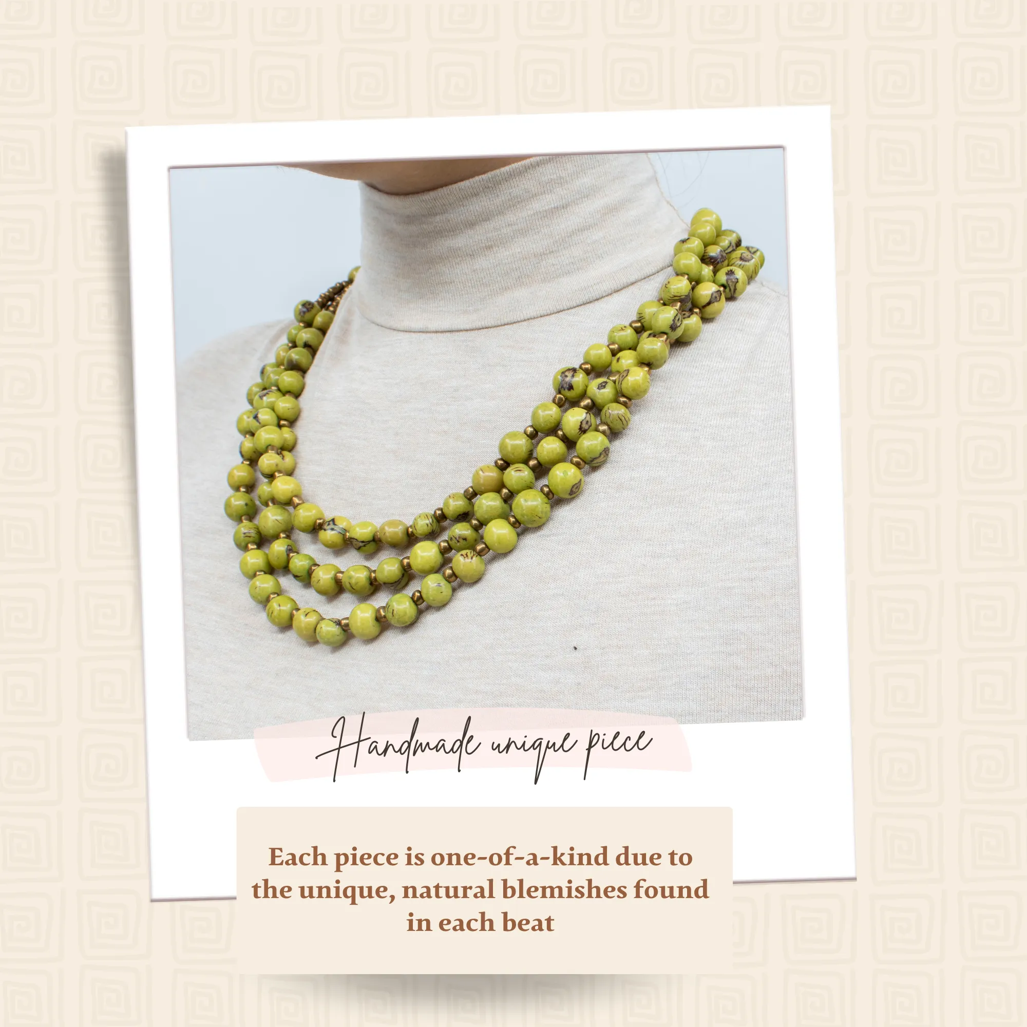Lime Green Acai Bead Necklace