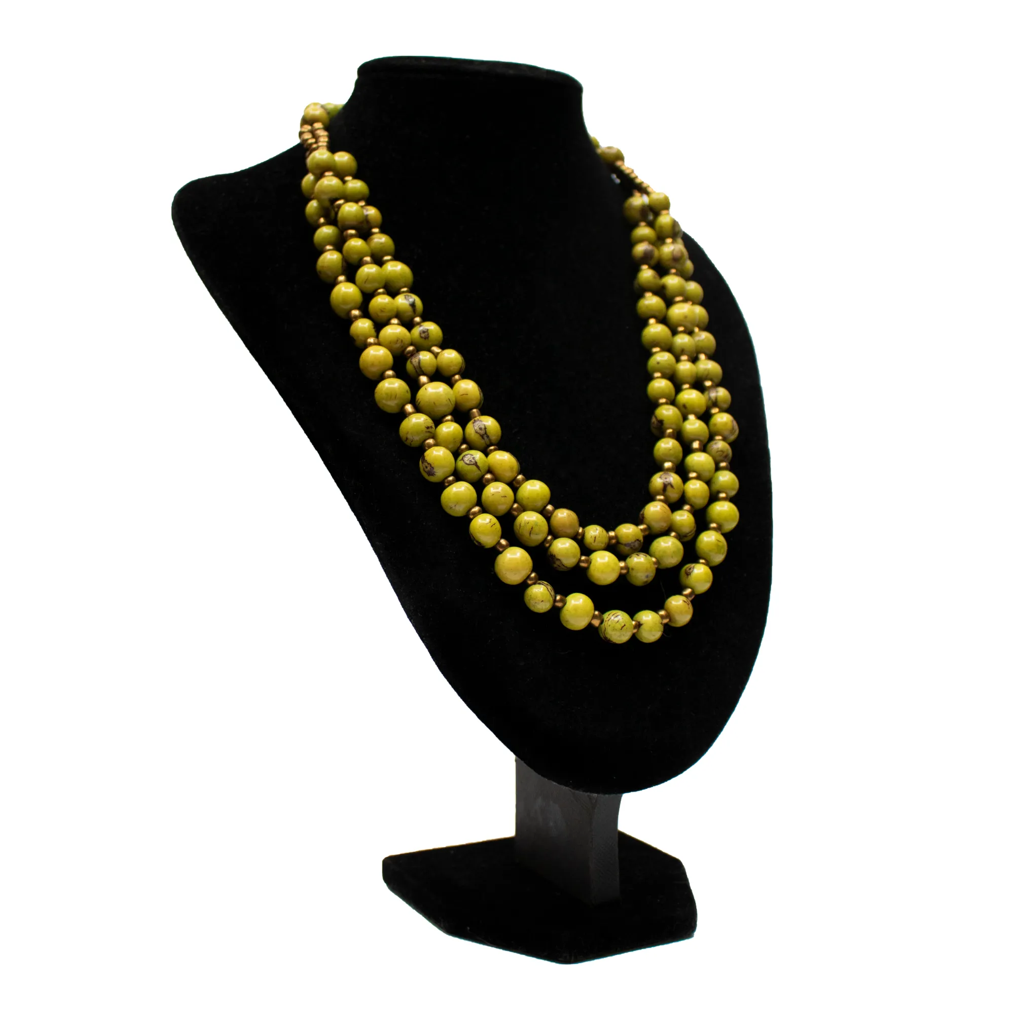Lime Green Acai Bead Necklace