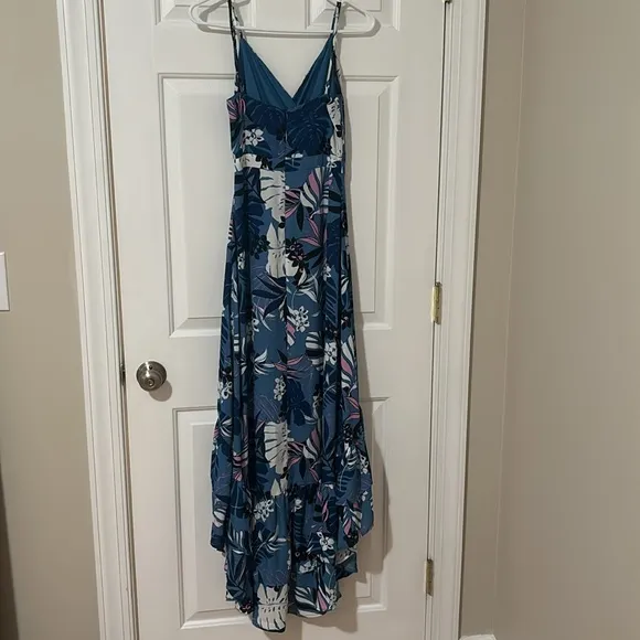 Lulus Tropical Print High Low Dress