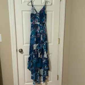 Lulus Tropical Print High Low Dress